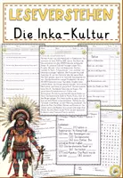 Vorschau - Arbeitsblätter - Die Inka-Kultur, Lesen und Verstehen Arbeitsblätter mit Lesetext, Fragen - Deckblatt