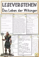 Vorschau - Arbeitsblätter - Das Leben der Wikinger, Lesen und Verstehen Arbeitsblätter mit Lesetext, Fragen - Deckblatt
