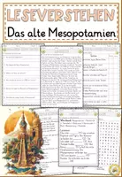 Vorschau - Arbeitsblätter - Das alte Mesopotamien, Lesen und Verstehen Arbeitsblätter mit Lesetext, Fragen - Deckblatt