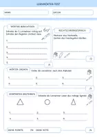 Vorschau - Test - Lernwörtertests - differenziert - Seite 1