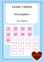 Vorschau - Spiele - Paare finden 7er Reihe Malaufgaben Einmaleins Spiel - Deckblatt