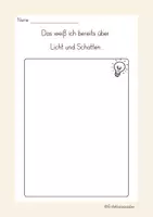 Vorschau - Arbeitsblätter - Licht und Schatten - Seite 1