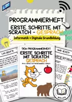 Vorschau - Arbeitsblätter - Programmierheft - Erste Schritte mit Scratch (Gespräch) - Deckblatt