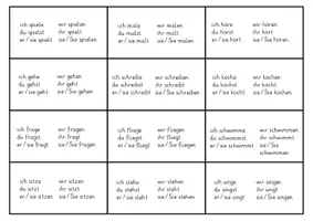 Vorschau - Stationenlernen - DaF DaZ regelmäßige Verben - Spiele - A1 - Seite 3