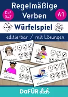 Vorschau - Stationenlernen - DaF DaZ regelmäßige Verben - Spiele - A1 - Seite 1