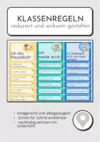 Vorschau - Präsentationen/Tafelbilder - Klassenregeln Grundschule: 3 Regeln einfach einführen und umsetzen - Deckblatt