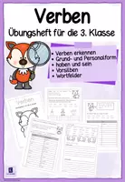 Vorschau - Unterrichtsreihen - Verben - Übungsheft für die 3. Klasse - Deckblatt
