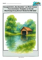 Vorschau - Arbeitsblätter - „Am Eisweiher“ (Peter Stamm) – Abschlussprüfung Deutsch 2027 - Deckblatt