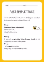 Vorschau - Arbeitsblätter - Past Simple Tense Worksheet- Grammar Practice - Deckblatt
