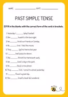 Vorschau - Arbeitsblätter - Past Simple Tense Worksheet- Grammar Practice - Seite 3