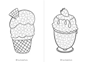 Vorschau - Arbeitsblätter - Dot Marker Eis, Sommer Arbeitsblätter, Feinmotorik fördern, Kita & Vorschule - Seite 3