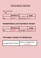 Vorschau - Merkblätter - Merkblatt zu trennbaren Verben - Seite 1