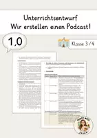 Vorschau - Stundenentwürfe - Schriftliche Planung - Wir erstellen einen Podcast - Deckblatt