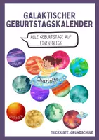 Vorschau - selbst erstellte Cliparts/Grafiken - Galaktischer Geburtstagskalender - Deckblatt