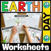 Vorschau - Arbeitsblätter - Earth Day Writing Prompts & Activities | How Can I Help the Earth - Deckblatt