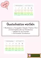 Vorschau - Arbeitsblätter - Quatschsätze würfeln - Deckblatt