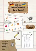 Vorschau - Arbeitsblätter - Guten Appetit! Interaktiv DaZ/Ukrainisch A1 Wortschatz - Deckblatt