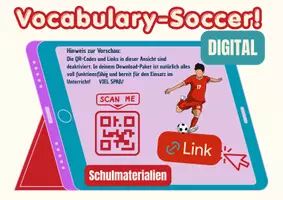Vorschau - Arbeitsblätter - ⚽ Französisch Vokabeltraining! Das Digitale Fußball-Stadion. Klasse 6 - Seite 1