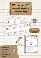 Vorschau - Arbeitsblätter - Materialpaket interaktive DaZ A1 Wortschatz-Übungen Deutsch/Ukrainisch - Seite 1