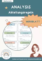 Vorschau - Merkblätter - Merkblatt: Übersicht Ableitungsregeln - Deckblatt