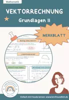 Vorschau - Merkblätter - Merkblatt – Vektorrechnung – Grundlagen II - Deckblatt