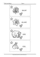 Vorschau - Fördermaterial/Inklusion - Erste Wörter lesen mit Bildern Häufige Wörter für Leseanfänger zum Ausdrucken - Seite 1