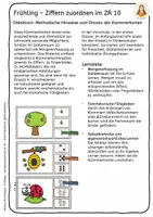Vorschau - Stationenlernen - Frühling: Mengen und Zählen im Zahlenraum 10 - Klammerkarten - Seite 1