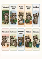 Vorschau - Poster - Klassendienste Grundschule – Ämterkarten mit Waschbär - Seite 2
