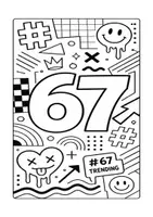 Vorschau - Arbeitsblätter - Ausmalbilder 67 ~ six seven - Seite 2