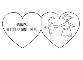 anteprima - Materiale per pittura e bricolage - Biglietto cuori orizzontali - Pagina 1