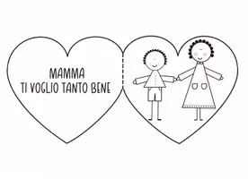 anteprima - Materiale per pittura e bricolage - Biglietto cuori orizzontali - Pagina di copertina