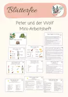 Vorschau - Arbeitsblätter - Peter und der Wolf: Mini-Arbeitsheft - Deckblatt