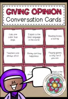 Vorschau - Stationenlernen - Giving opinion - Conversation Cards - Deckblatt