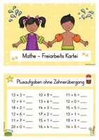Vorschau - Fördermaterial/Inklusion - Sommerliche Freiarbeitskartei Mathe Klasse 1 - Wiederholung - Seite 1
