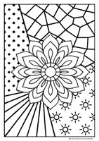 Vorschau - Mal- und Bastelvorlagen - Blumen im Pop Art Stil – kreatives Kunstprojekt Klasse 1–4 - Seite 2