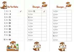 Vorschau - Arbeitsblätter - Faltblatt - Malreihen - 4er und 8erReihe Otterdesign - Deckblatt