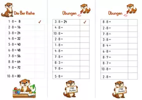 Vorschau - Arbeitsblätter - Faltblatt - Malreihen - 4er und 8erReihe Otterdesign - Seite 1