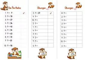 Vorschau - Unterrichtsreihen - Faltblatt - Malreihen - 7er und 9erReihe Otterdesign - Seite 1