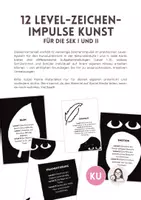 Vorschau - Mal- und Bastelvorlagen - 12 Level-Zeichen-Impulse, Kunstunterricht, SEK I und II - Deckblatt