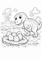 Vorschau - Mal- und Bastelvorlagen - Ausmalbilder Dinosaurier Grundschule – 20 Malvorlagen | druckfertig - Seite 2
