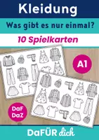 Vorschau - Spiele - Kleidung | Wortschatzspiel | DaF DaZ A1 - Deckblatt