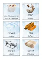Vista previa - Juegos / Gamificación - Ruleta y bingo letra imprenta (invierno) - página 1