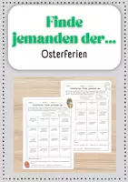 Vorschau - Arbeitsblätter - Finde jemanden der...Osterferien - Deckblatt