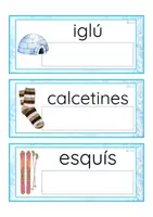 Vista previa - Tarjetas / Manipulativos - Lecto-escritura minúscula imprenta (invierno) - página 1
