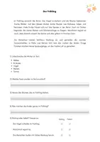Vorschau - Arbeitsblätter - Lesen (Lesematerial zum Frühling) - Seite 1