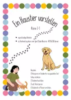 Vorschau - Arbeitsblätter - Ein Haustier vorstellen - Deckblatt