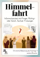 Vorschau - Arbeitsblätter - Himmelfahrt: Infotext und Suchsel inkl. Lösung - Deckblatt