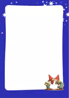 Vorschau - Mal- und Bastelvorlagen - Schönes Wichtel-Briefpapier - Formate: PDF, PNG und Word - Seite 1
