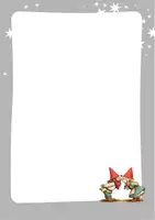 Vorschau - Mal- und Bastelvorlagen - Schönes Wichtel-Briefpapier - Formate: PDF, PNG und Word - Seite 2