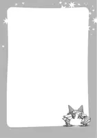 Vorschau - Mal- und Bastelvorlagen - Schönes Wichtel-Briefpapier - Formate: PDF, PNG und Word - Seite 3